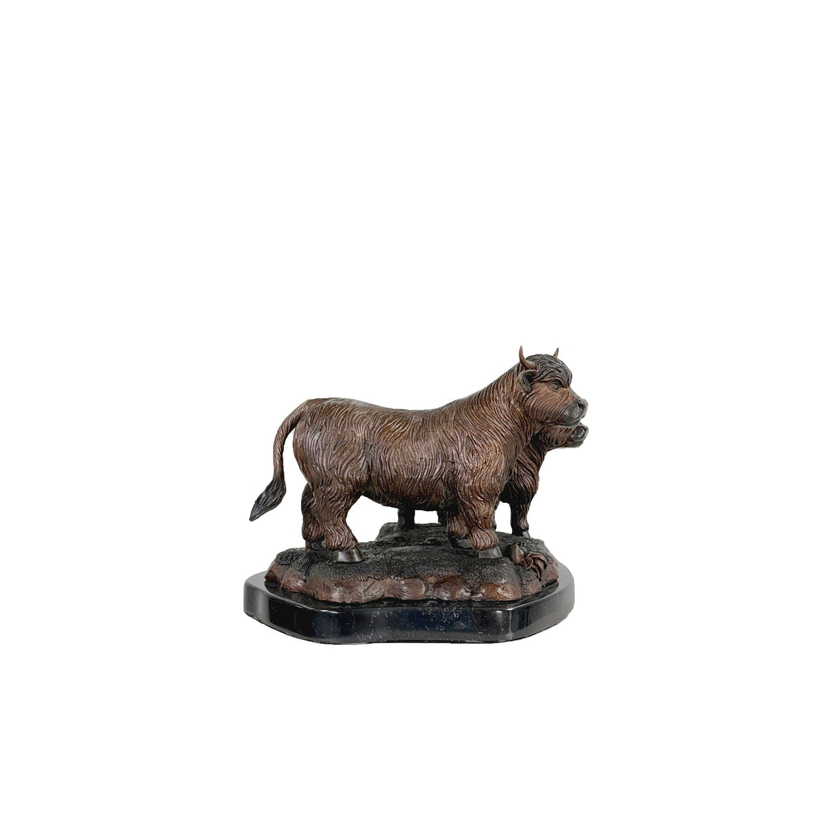 Highland Cows Table-top Bronze Statue – view 2