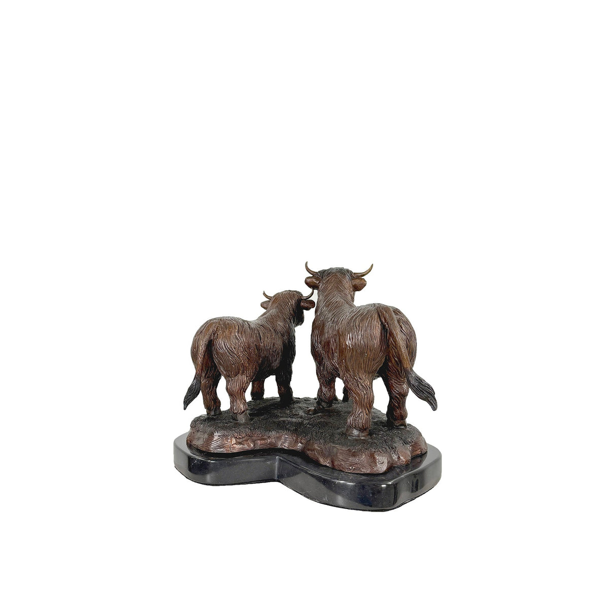 Highland Cows Table-top Bronze Statue – view 3