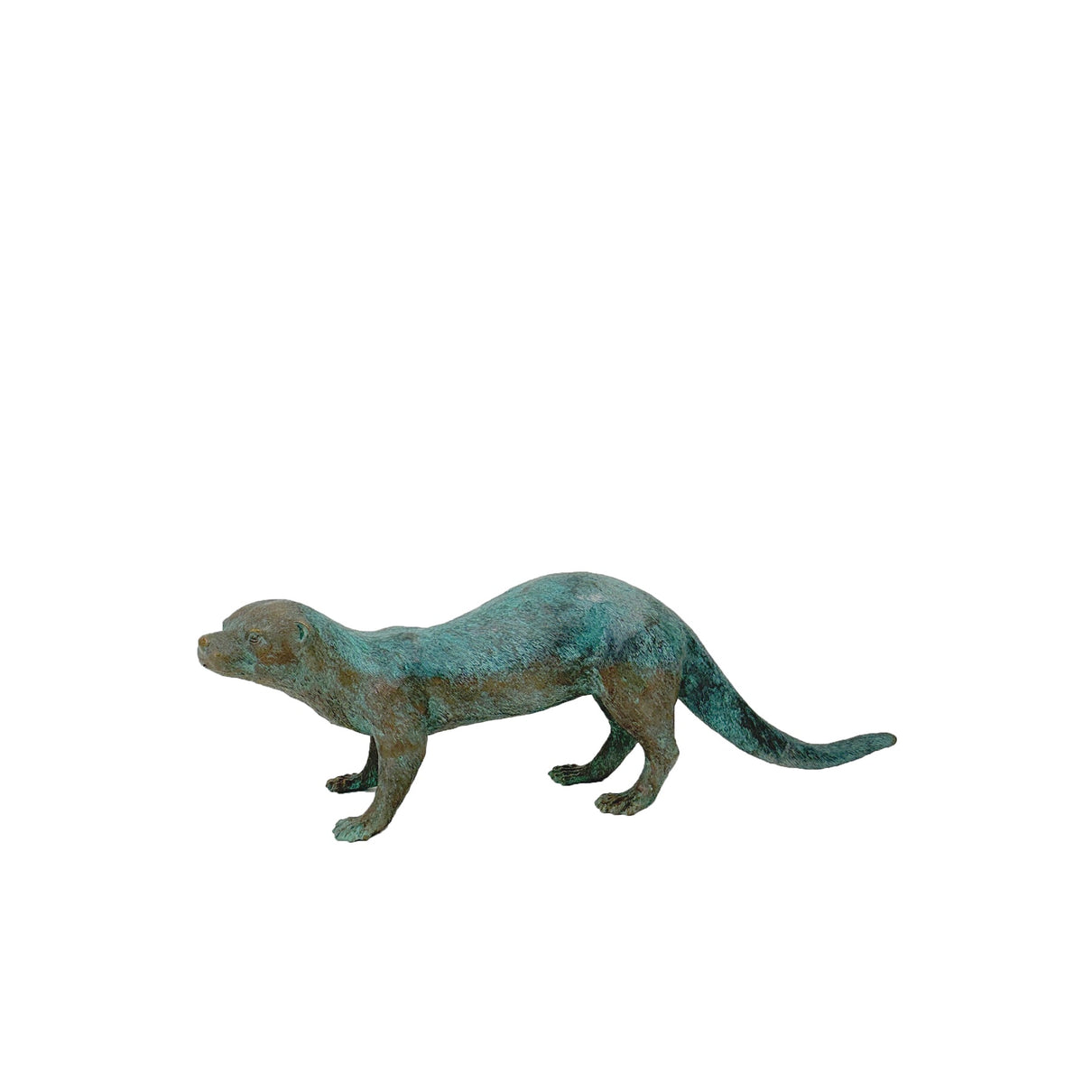 Walking Otter Bronze Fountain Statue – view 1
