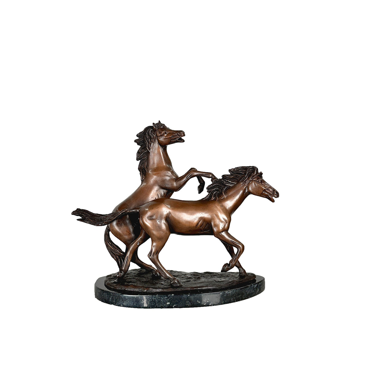 Two Horses Bronze Table-top Statue – view 2