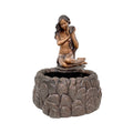 Girl holding Shell Fountain Bronze Statue – view 1