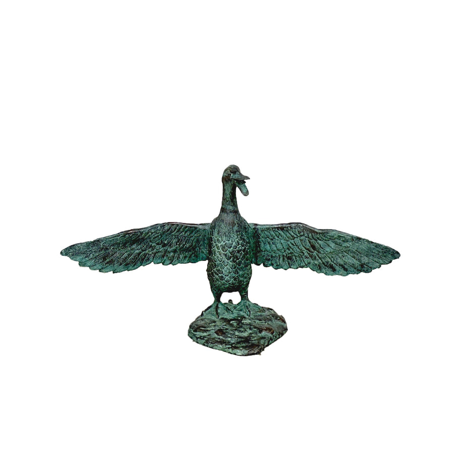 Standing Duck Bronze Fountain Statue – view 1