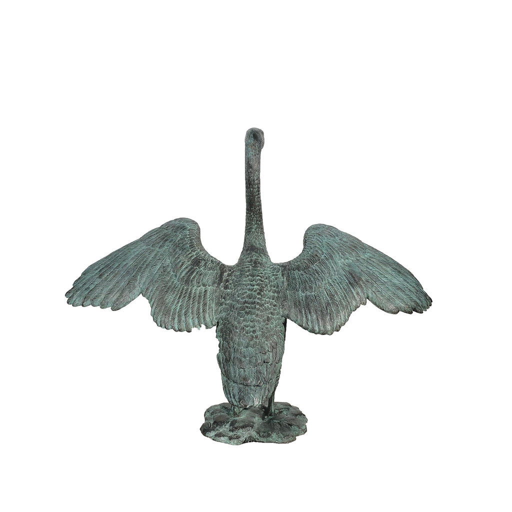 Swan Fountain Bronze Statue – view 2