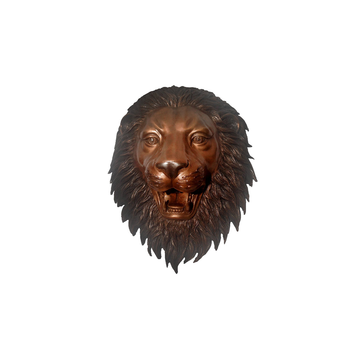 Lion Face Wall Fountain Bronze Statue – view 1