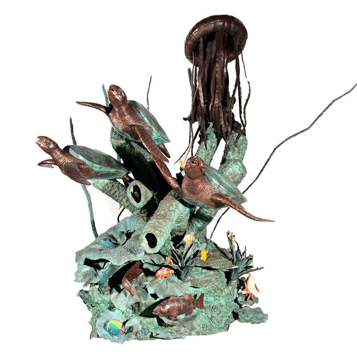 Sea Fantasy Fountain Bronze Statue – view 1