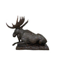 Reclining Moose Bronze Statue – view 1
