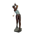 Male Golfer Post-Swing Bronze Statue – view 1