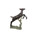 Leaping Fawn Bronze Statue – view 1