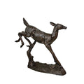 Jumping Fawn Bronze Statue – view 1