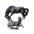 Mother Horse & Colt Bronze Statue Set – view 1