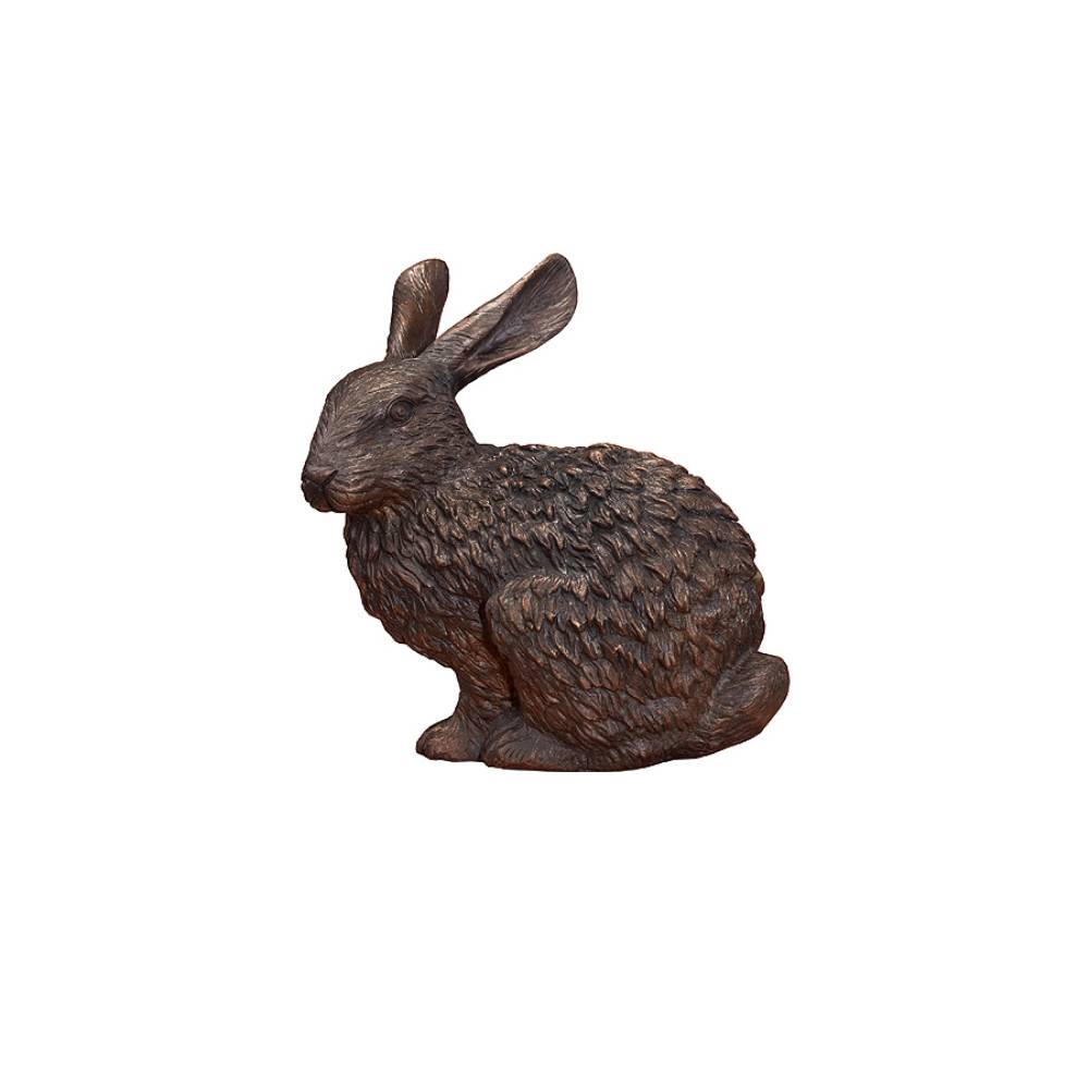 Sitting Hare Table-top Bronze Statue – view 1