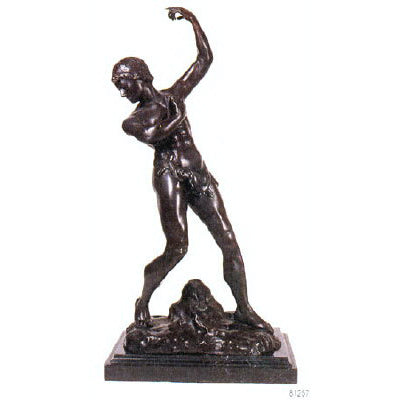 Roman Athlete Bronze Statue – view 2