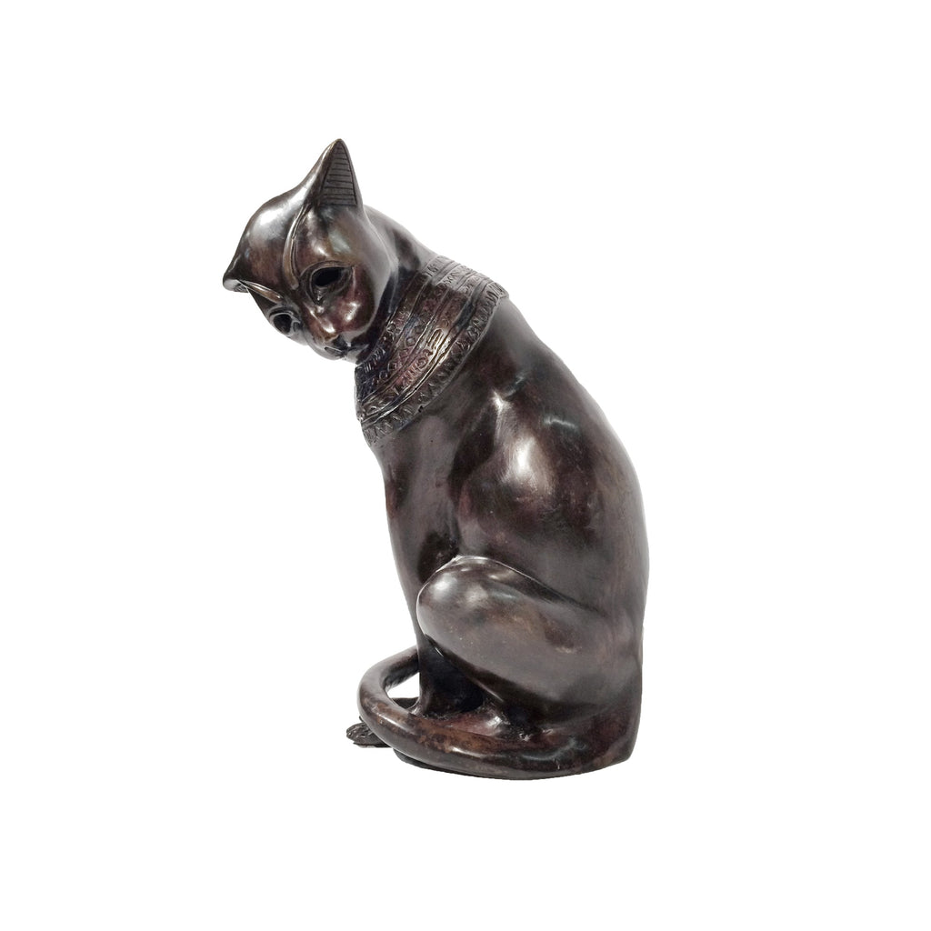 Egyptian Cat Bronze Statue Table-Top Sculpture – view 1
