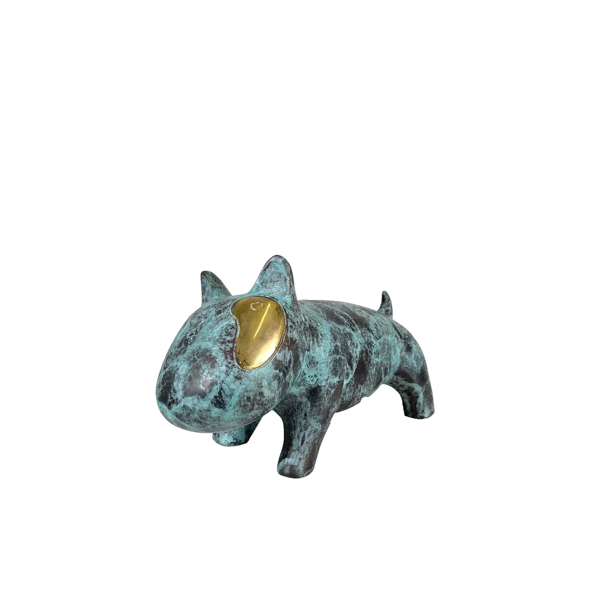 Contemporary Spuds Dog Table-top Bronze Statue – view 1