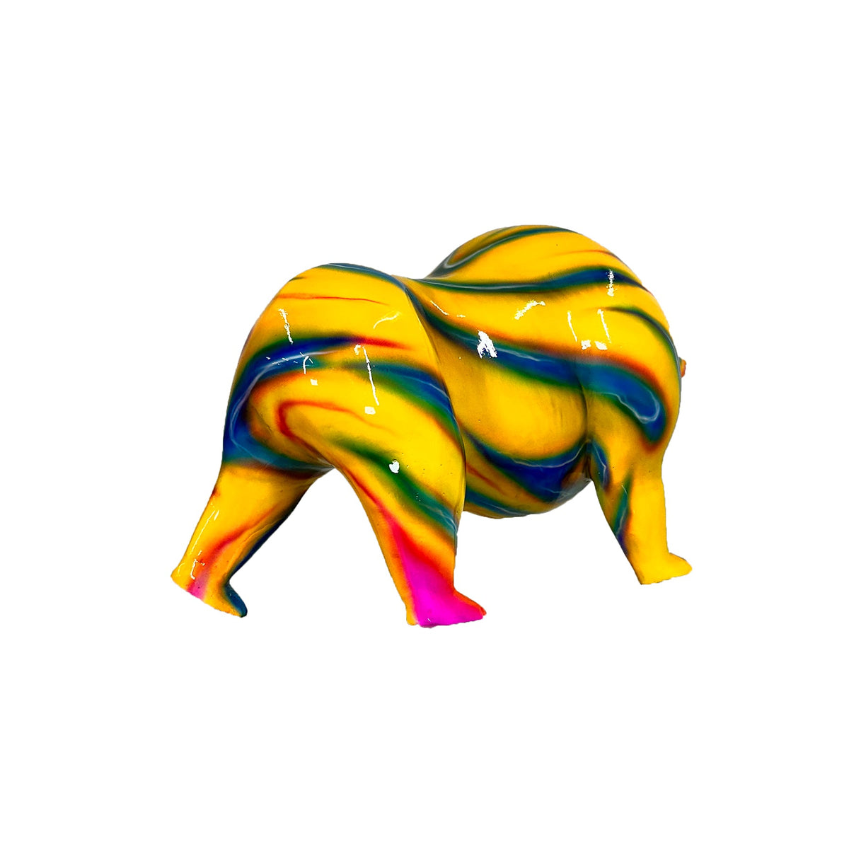 ColorSplash Bear Bronze Statue – view 3