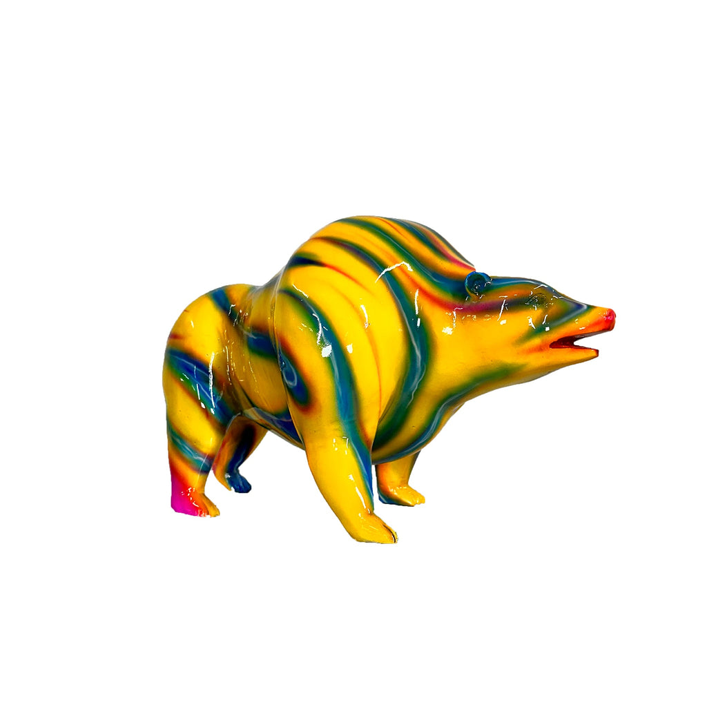 ColorSplash Bear Bronze Statue – view 4