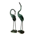 Standing Crane Bird Bronze Fountain Statue Set – view 2