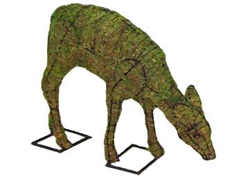 15 Inch Mossed Doe Garden Topiary Frame