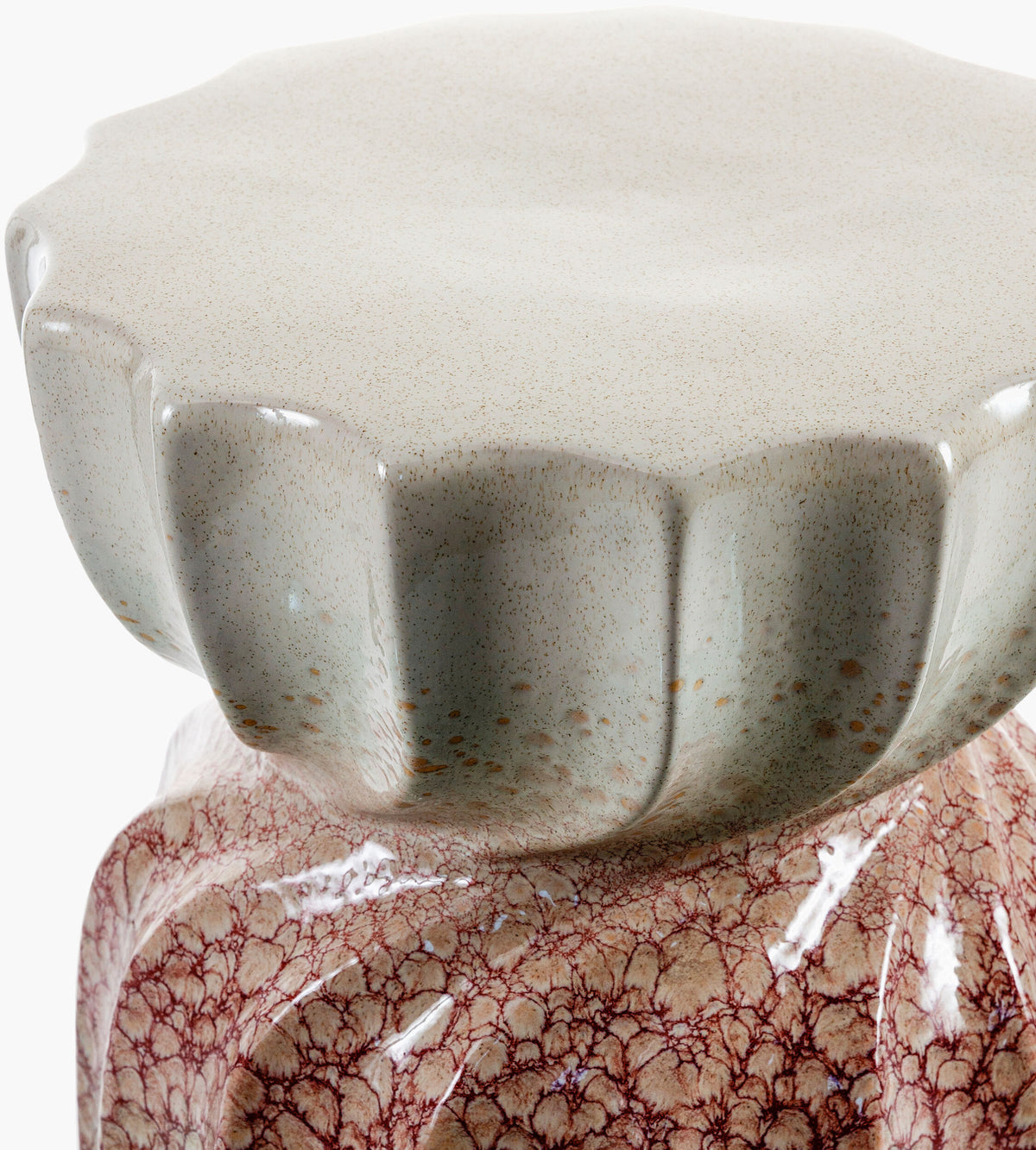 Alexia Garden Stool - Coral