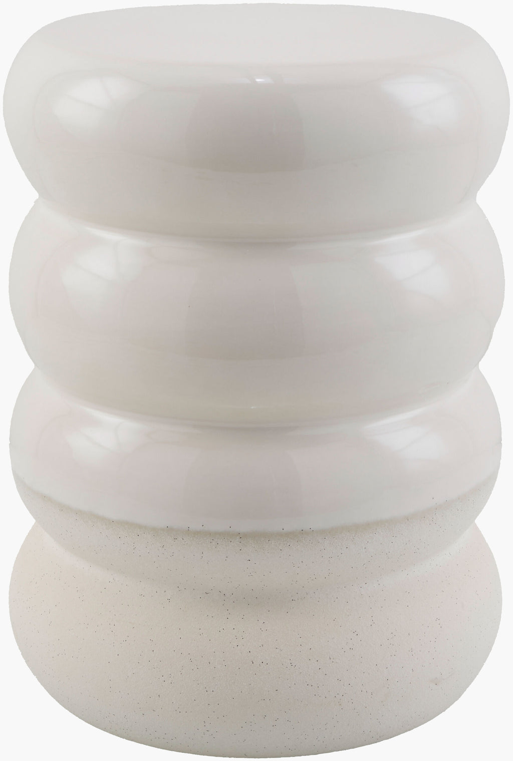 Bizen Garden Stool - White