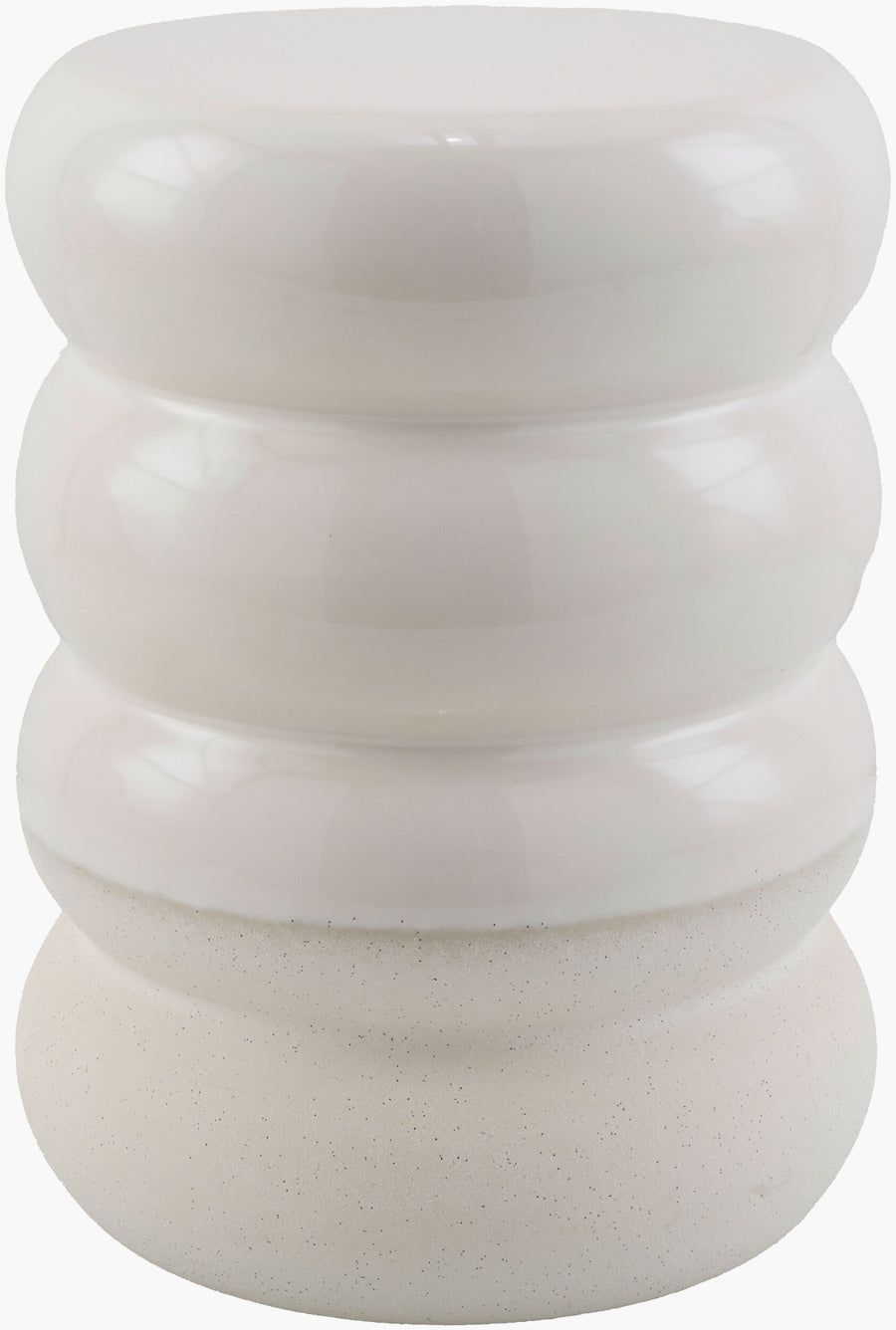 Bizen Garden Stool - White