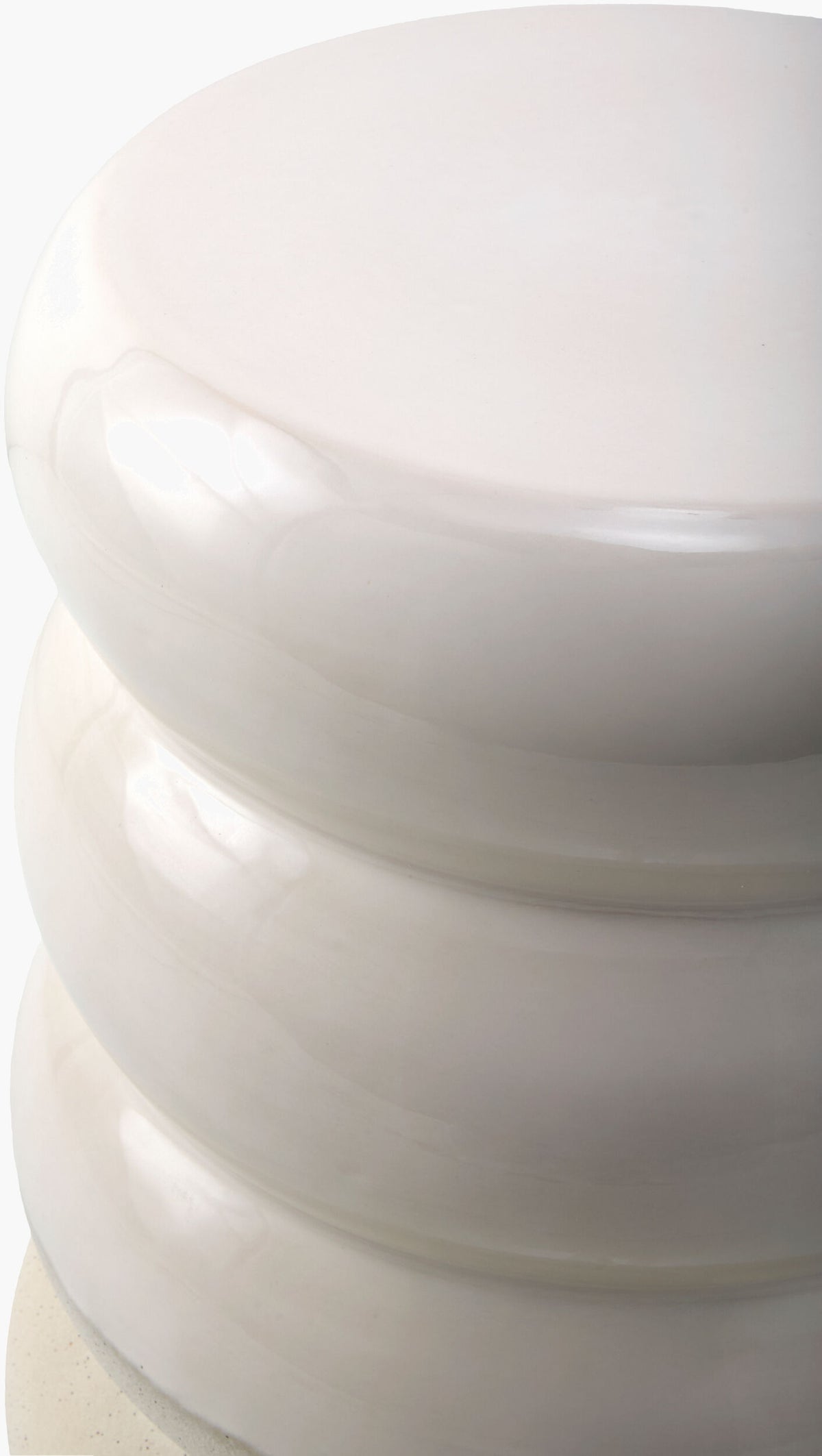 Bizen Garden Stool - White