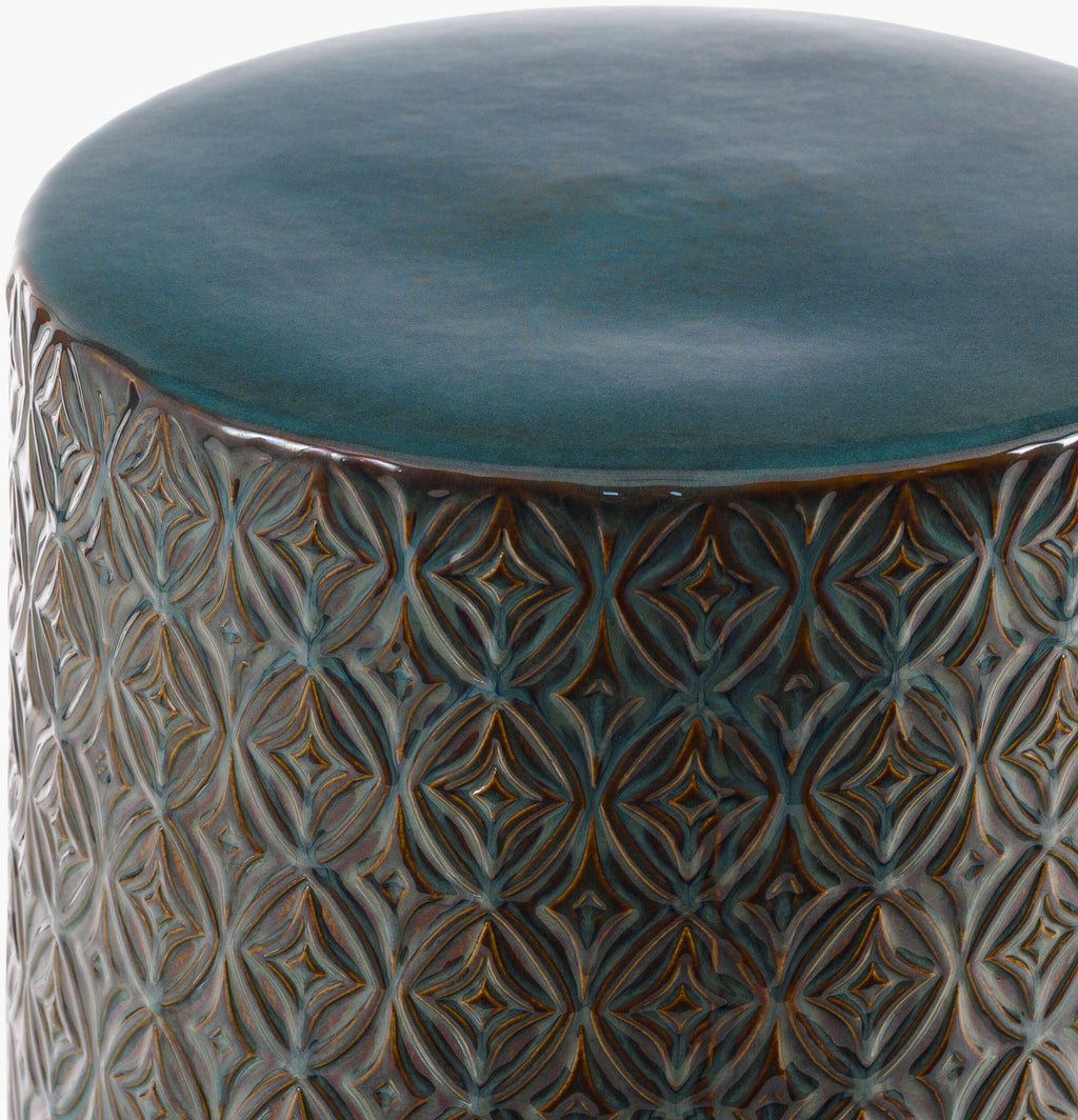 Brick Lane Garden Stool - Blue