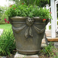 Large Lion Fine Cast Planter