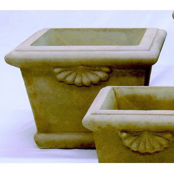 Square Fairfield Medium Fine Cast Planter (Pictured Center Left)