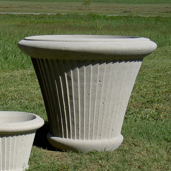 Large Pleated Fine Cast Planter
