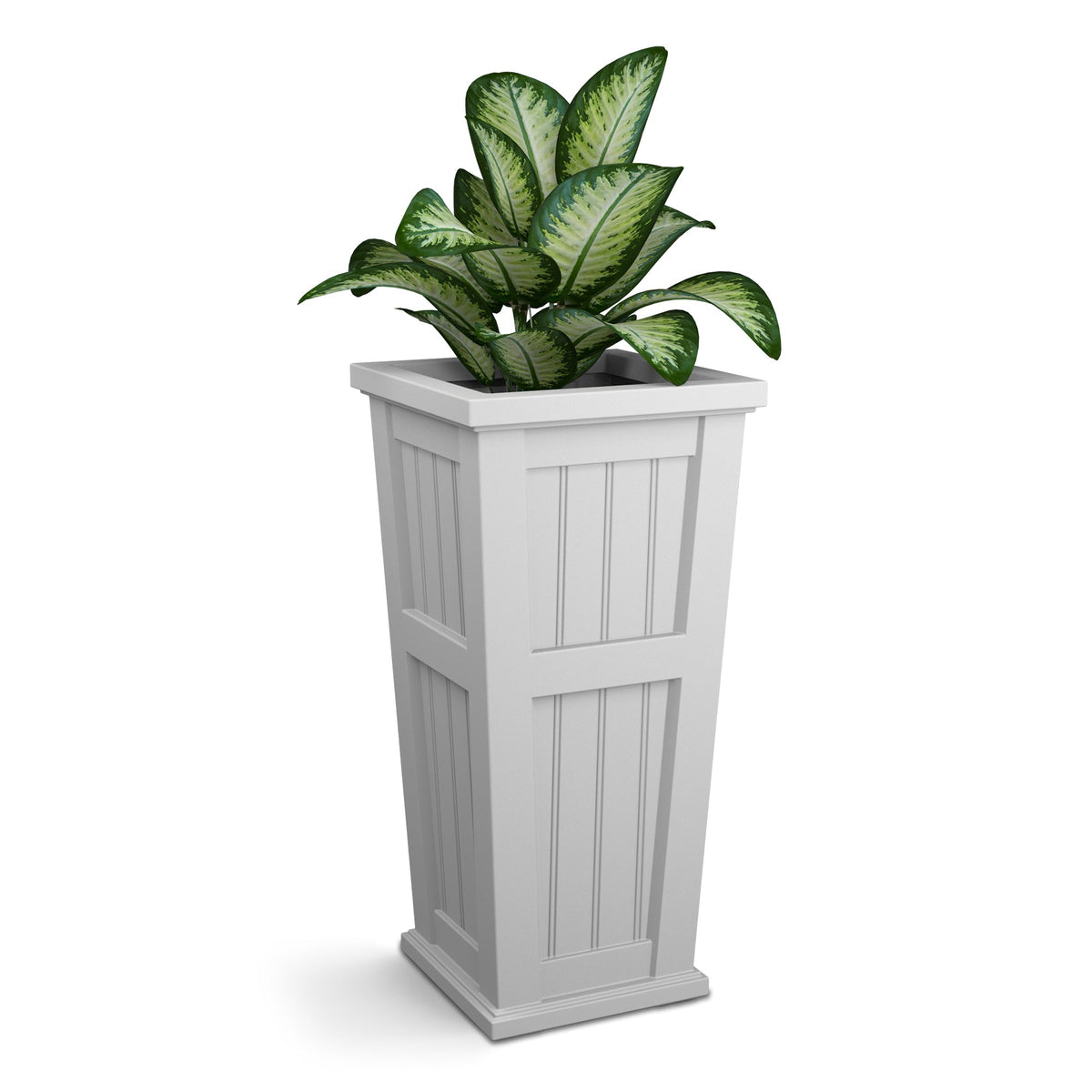 Cape Cod 32in Self-Watering Tall Planter, White