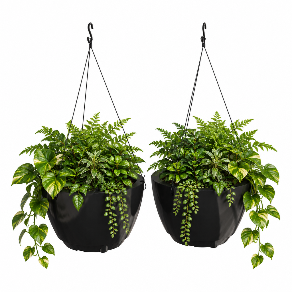 Caprio 14in Self-Watering Hanging Planter (2-Pack)