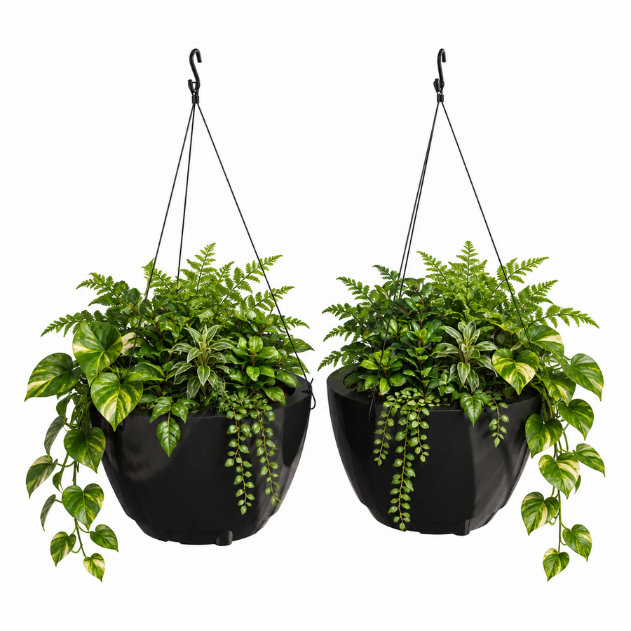 Caprio 14in Self-Watering Hanging Planter (2-Pack)