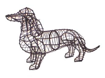 13 Inch Dachshund Garden Topiary Frame