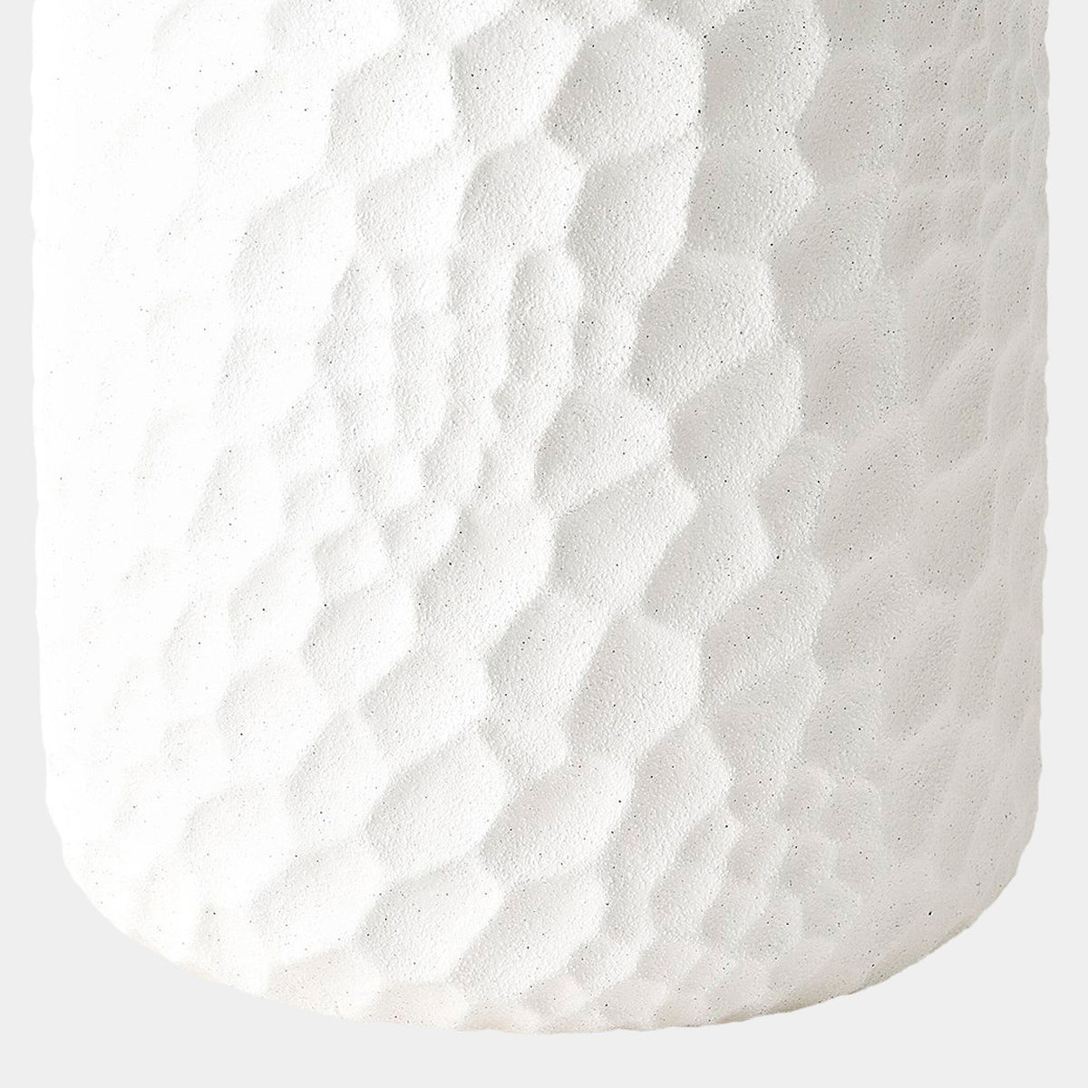 Chiseled Garden Stool - White