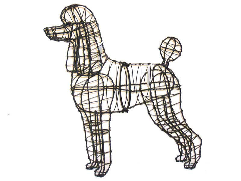 17 Inch Poodle Garden Topiary Frame