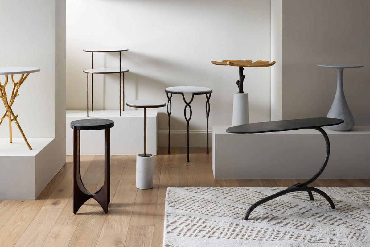 Forest Blossom Side Table - Natural Iron
