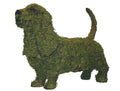 21 Inch Mossed Basset Hound Garden Topiary Frame