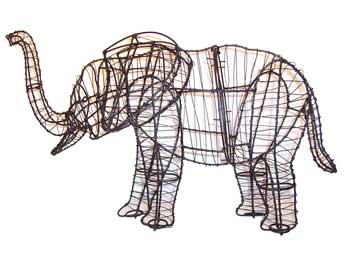 19 Inch Elephant Garden Topiary Frame
