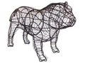 16 Inch Lit Bulldog Garden Topiary Frame
