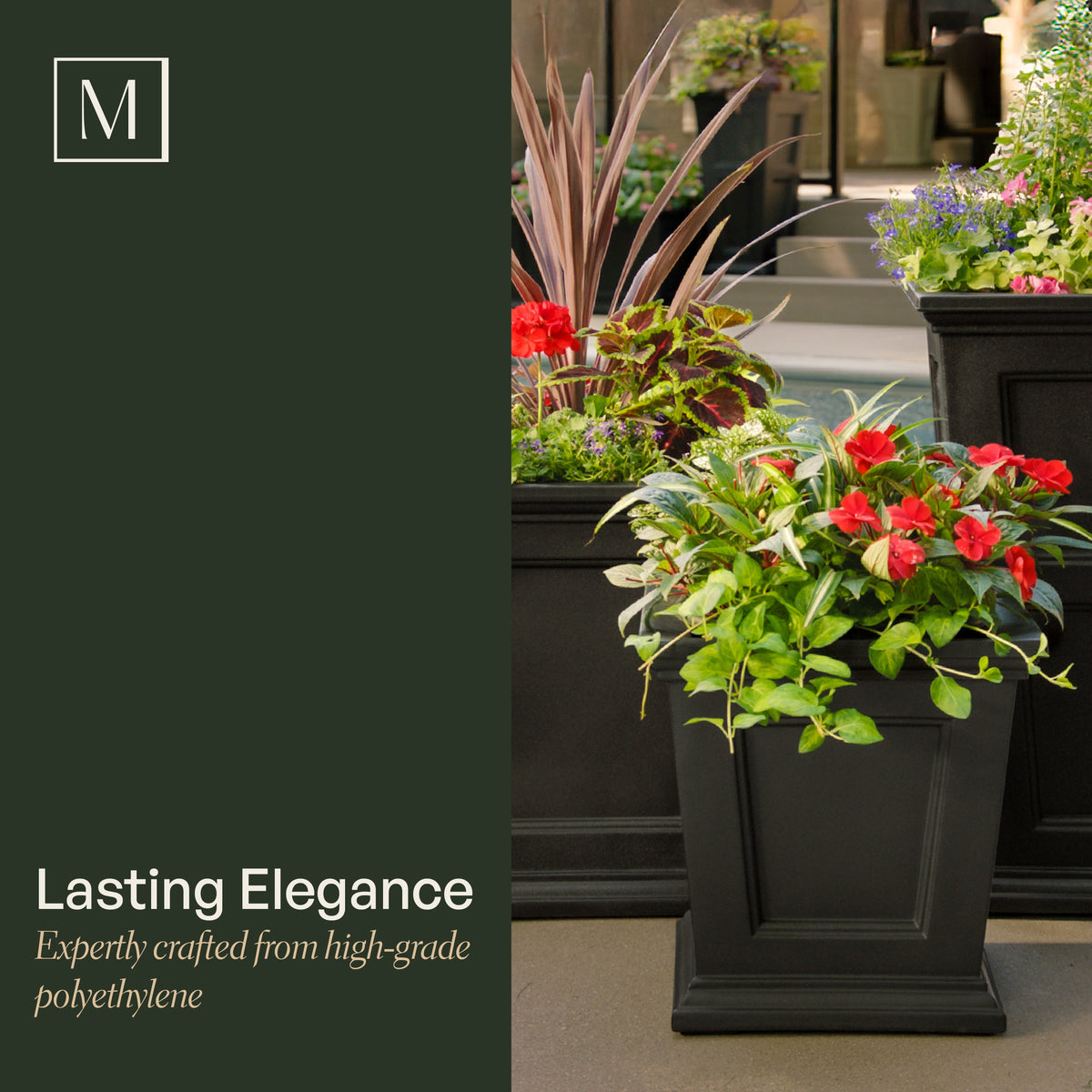 Fairfield 16in Self-Watering Square Planter, view 7