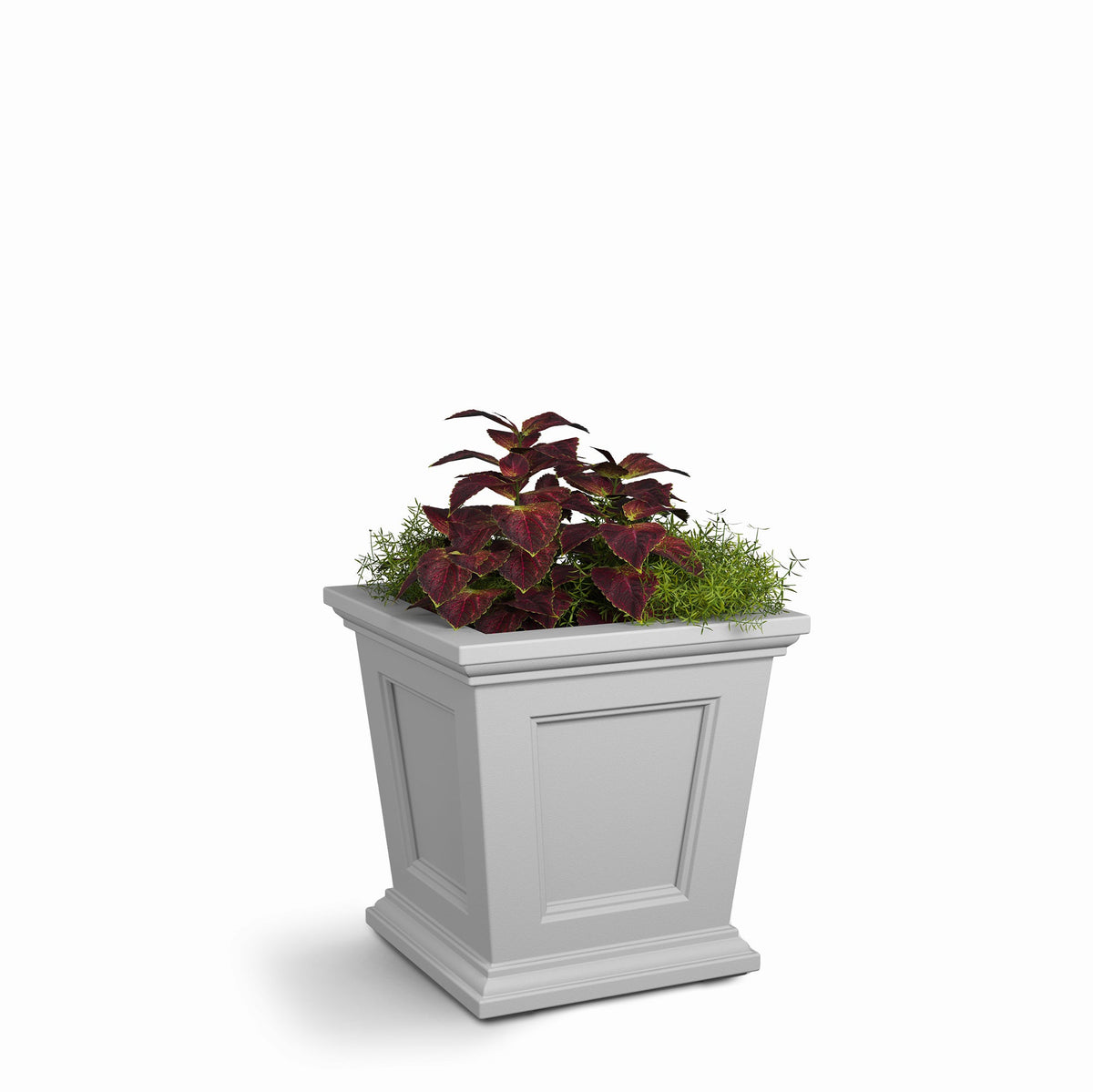 Fairfield 16in Self-Watering Square Planter, White