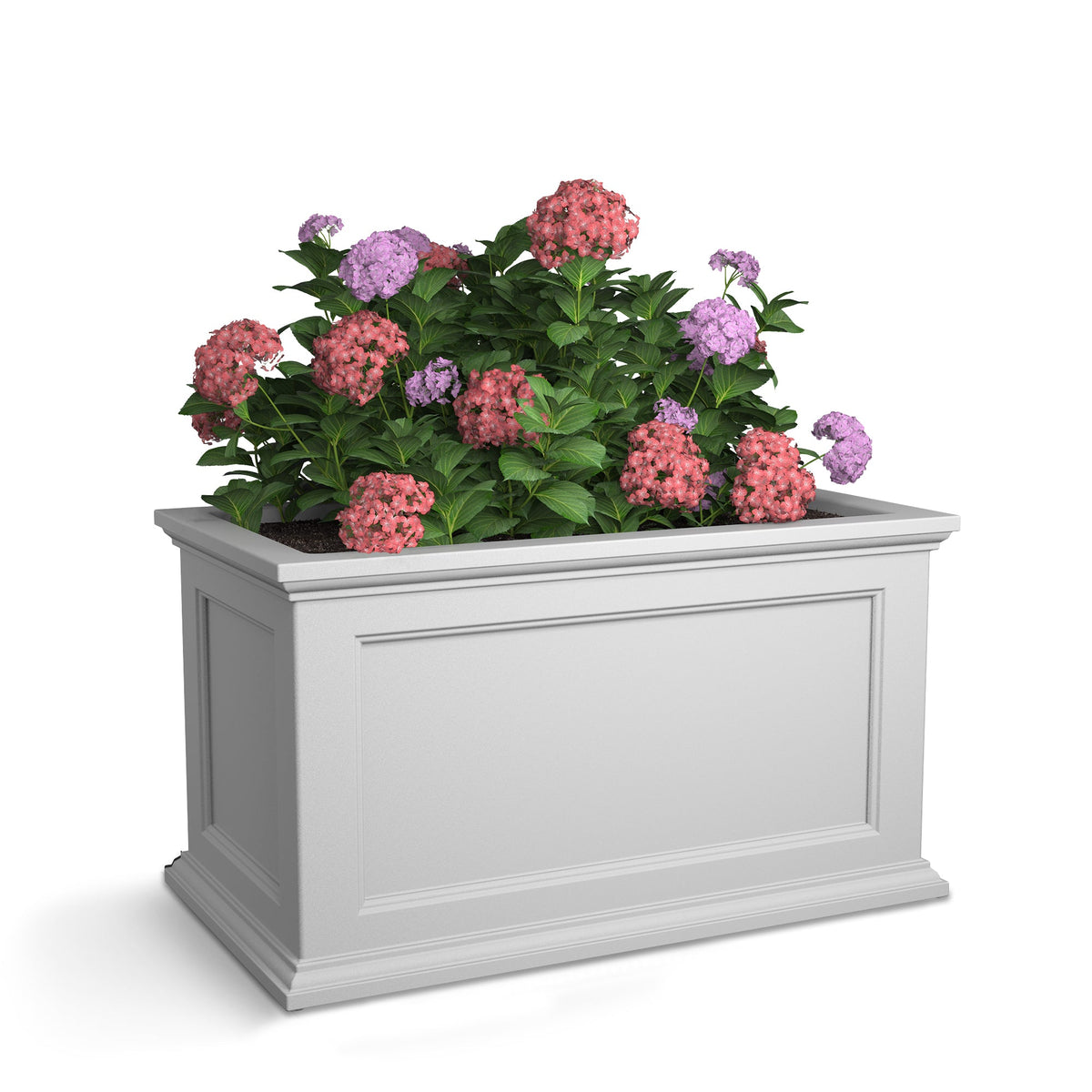 Fairfield 20x36 Self-Watering Rectangle Planter, White