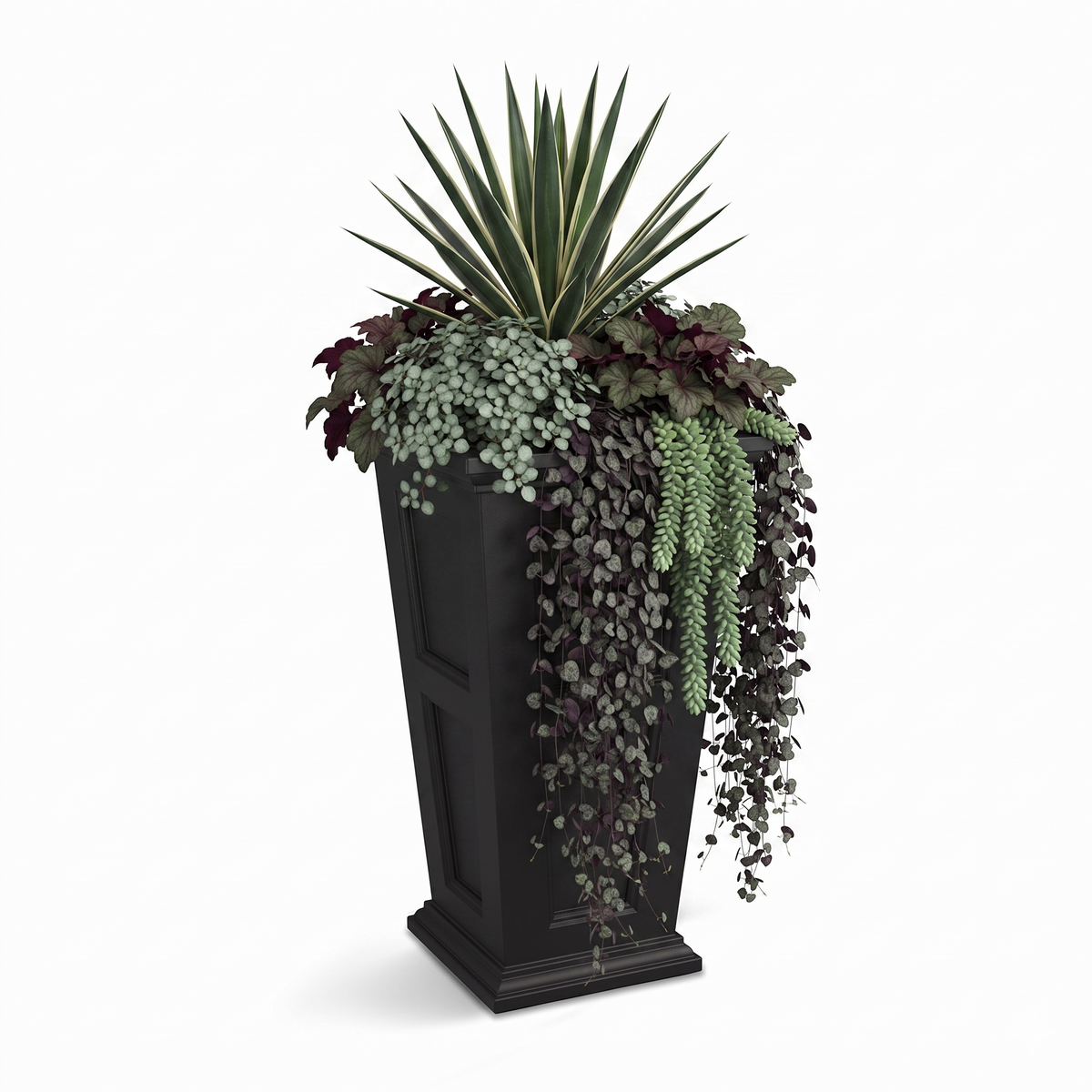 Fairfield 28in Self-Watering Tall Planter (2-Pack)