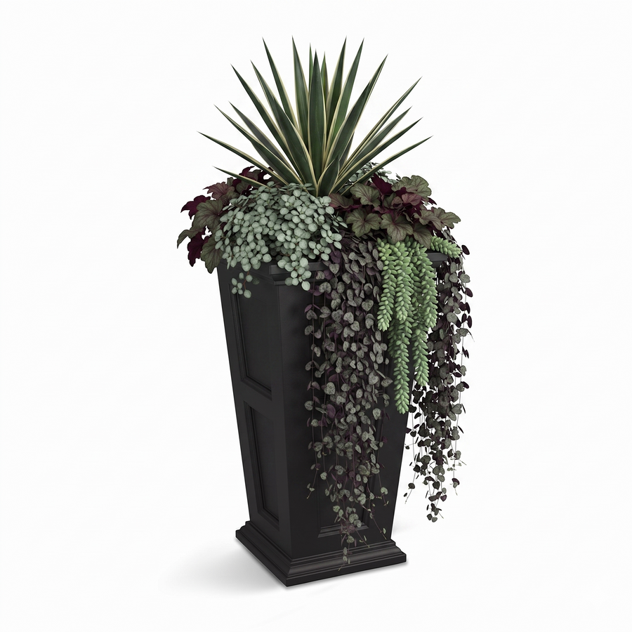 Fairfield 28in Self-Watering Tall Planter (2-Pack)