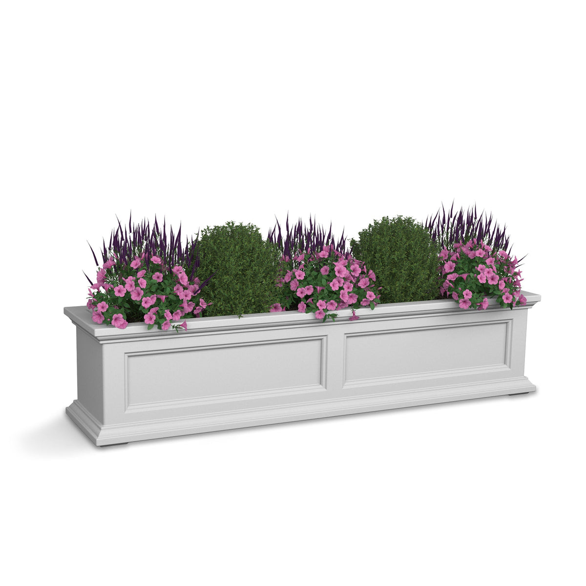 Fairfield 4FT Self-Watering Window Box, White