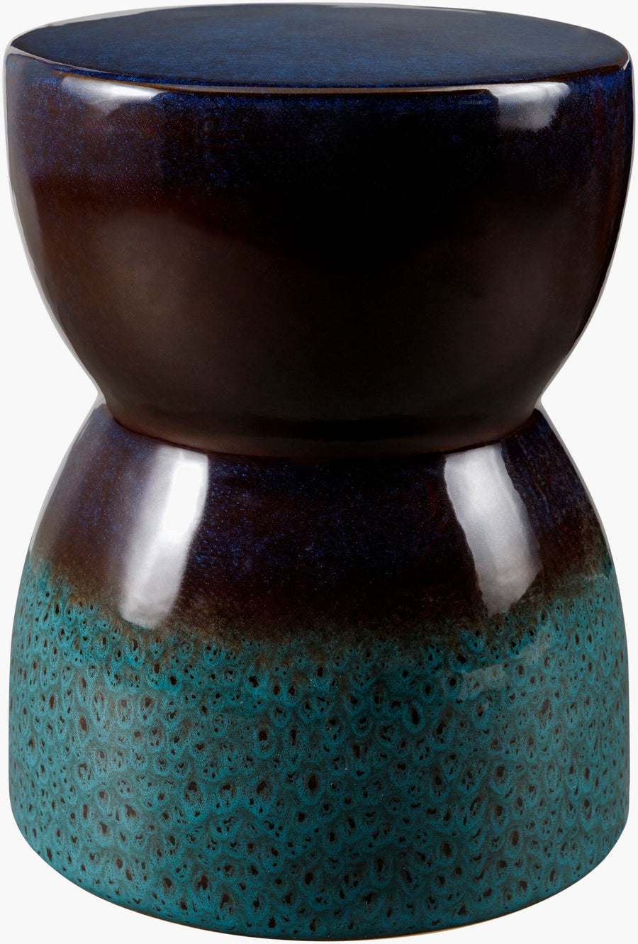 Hourglass Garden Stool - Dark Brown