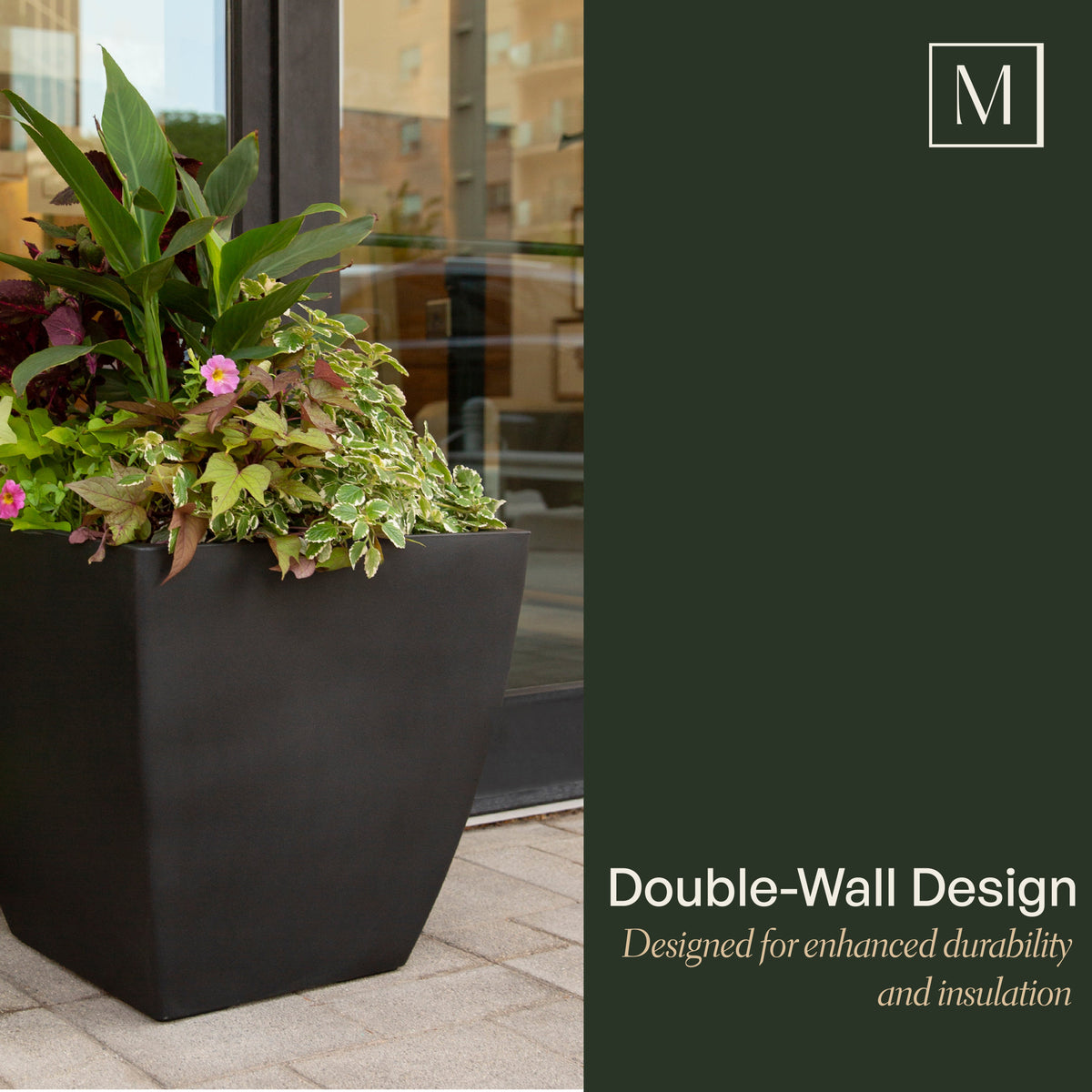 Kobi 24in Self-Watering Square Planter, view 7