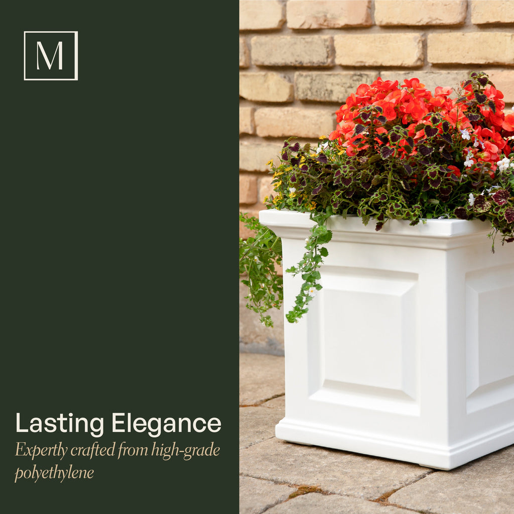 Nantucket 16in Self-Watering Square Planter (2-Pack), view 6