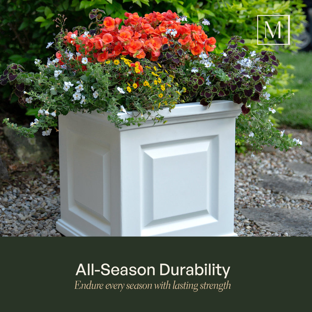 Nantucket 16in Self-Watering Square Planter (2-Pack), view 7